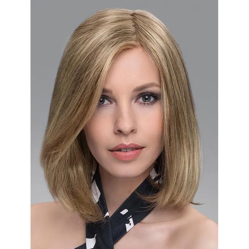 Blonde Soft Straight Shoulder Length Synthetic Bob Wigs