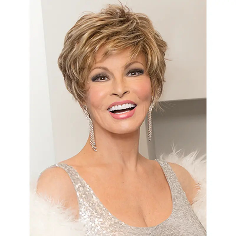 8" Wavy Blonde Classic Short Wigs