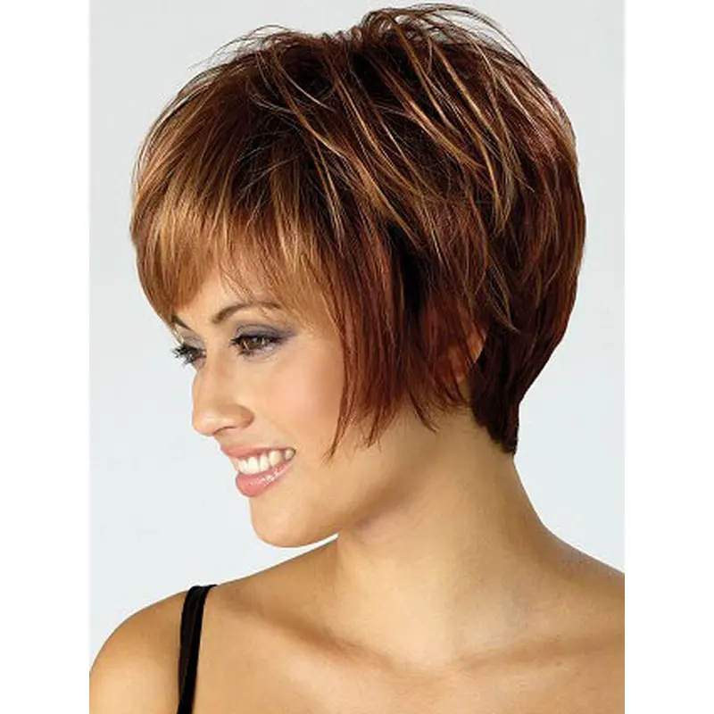 Auburn Straight Short Wigs