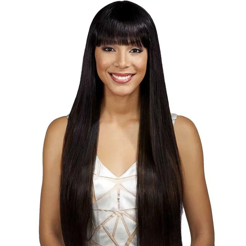 Tempting Black Straight Long Full Lace Wigs