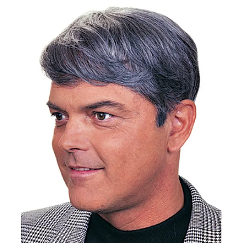 Unique White Monofilament Short Men Toupees