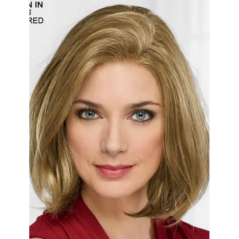 12" Chin Length Blonde Straight Modern Bob Wigs