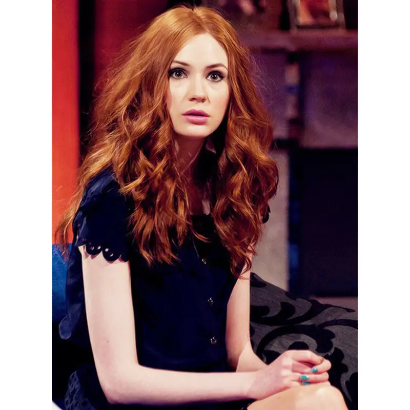 Trendy Long Wavy Lace Front Copper Wigs 18 Inch