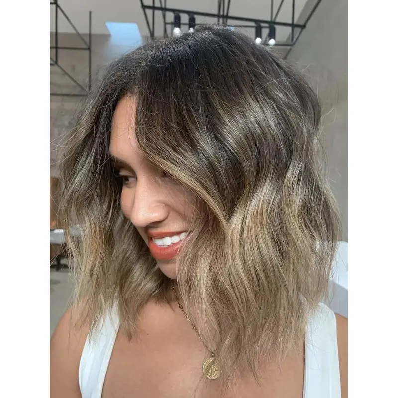 Real Look Wigs Monofilament Ombre/2 Tone Without Bangs 12" Shoulder Length Wigs
