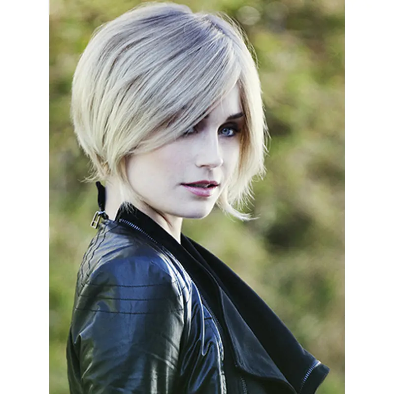 10" Wavy Blonde Bobs Medium Wigs
