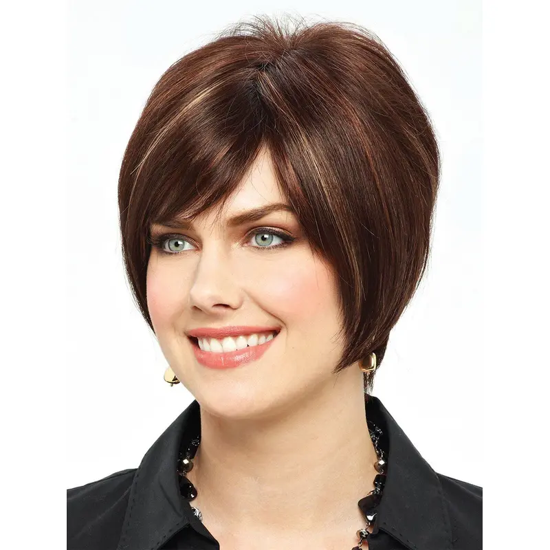 Beautiful Auburn Lace Front Short Wigs
