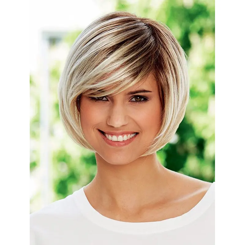 8" Straight High Quality Synthetic Bob Wigs