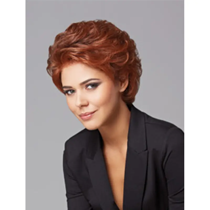 Top Auburn Wavy Chin Length Wigs