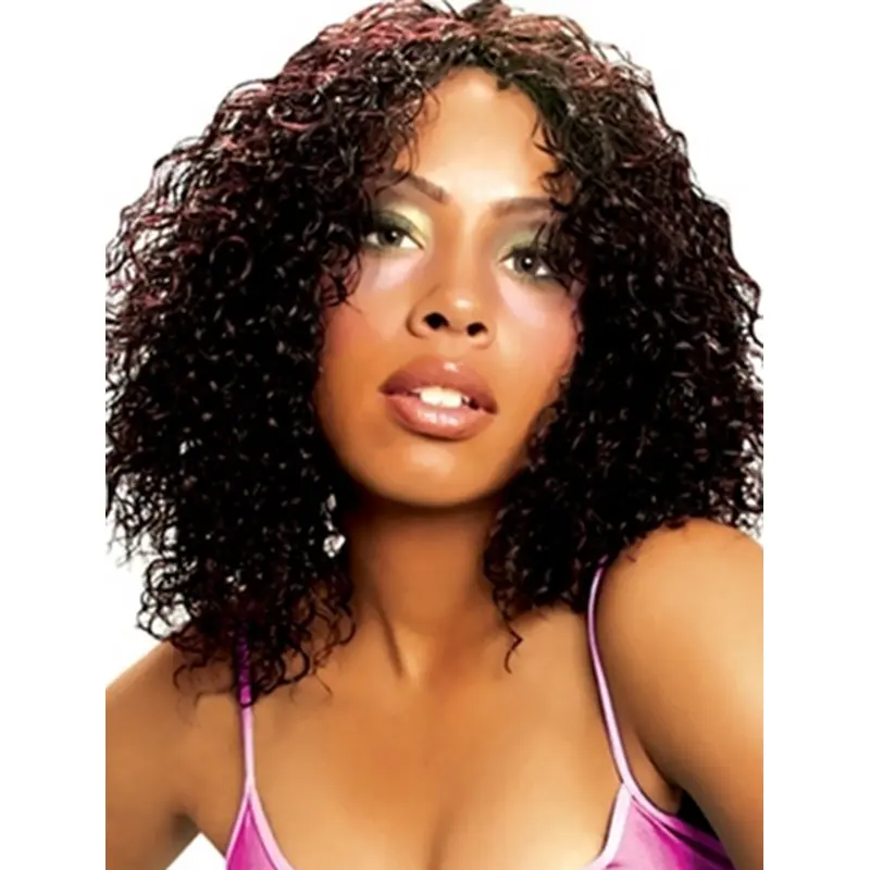 Black Curly Shoulder Length Wigs