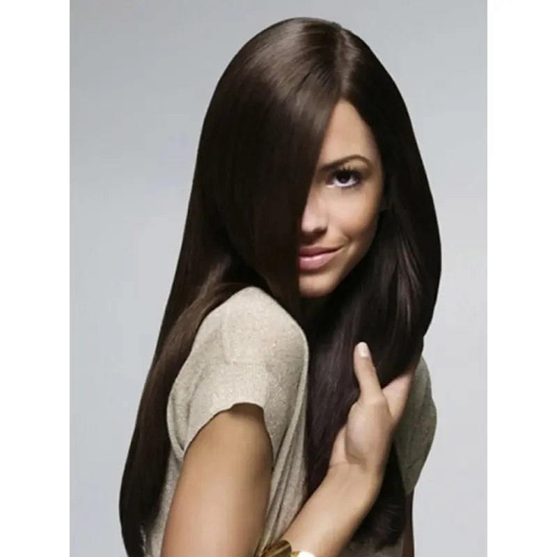 Top Black Straight Synthetic Long Wigs