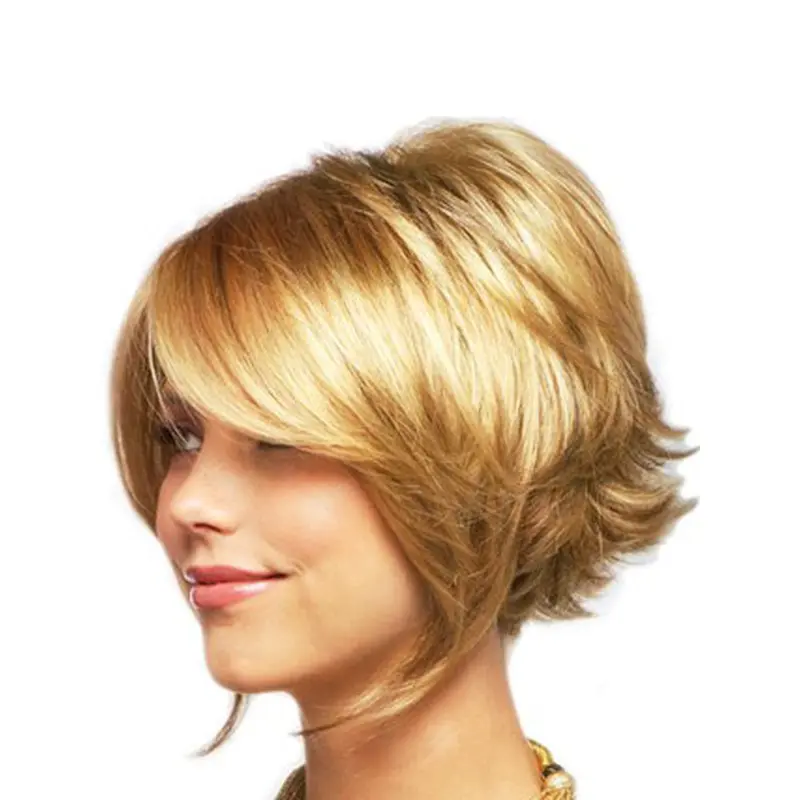 Best Blonde Wavy Chin Length Lace Front Wigs