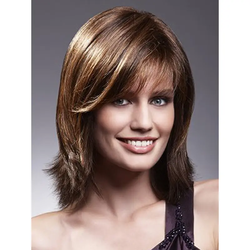 Cosy Lace Front Straight Shoulder Length Remy Human Lace Wigs