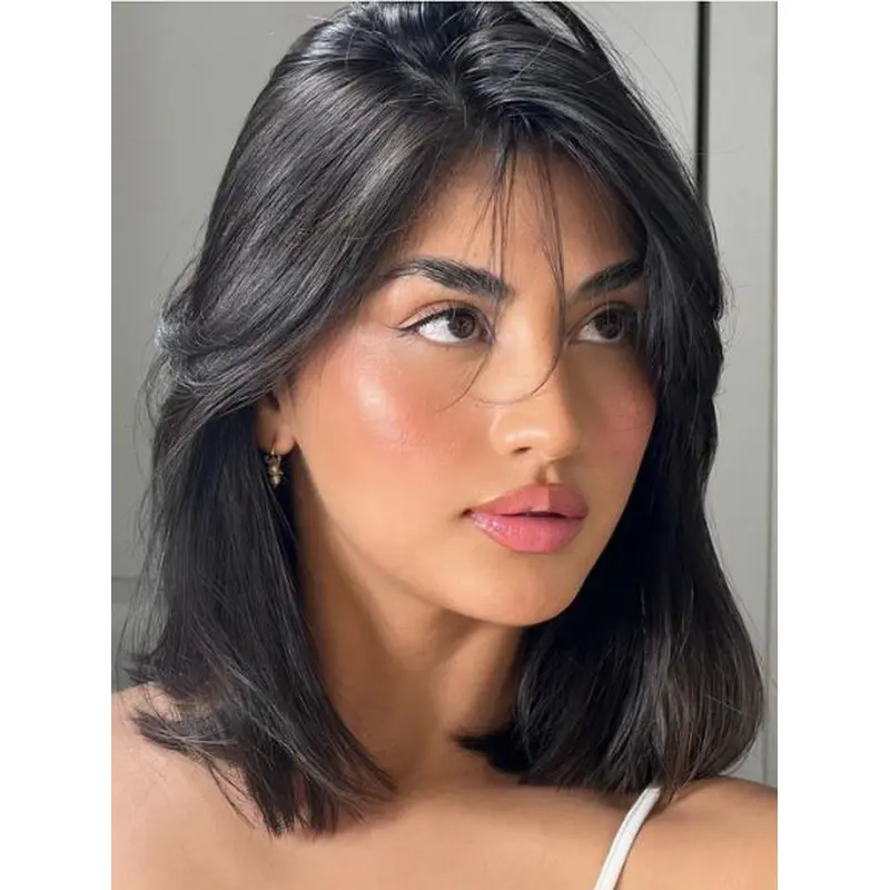 Real Look Wigs Monofilament Black Layered 12" Shoulder Length Wigs