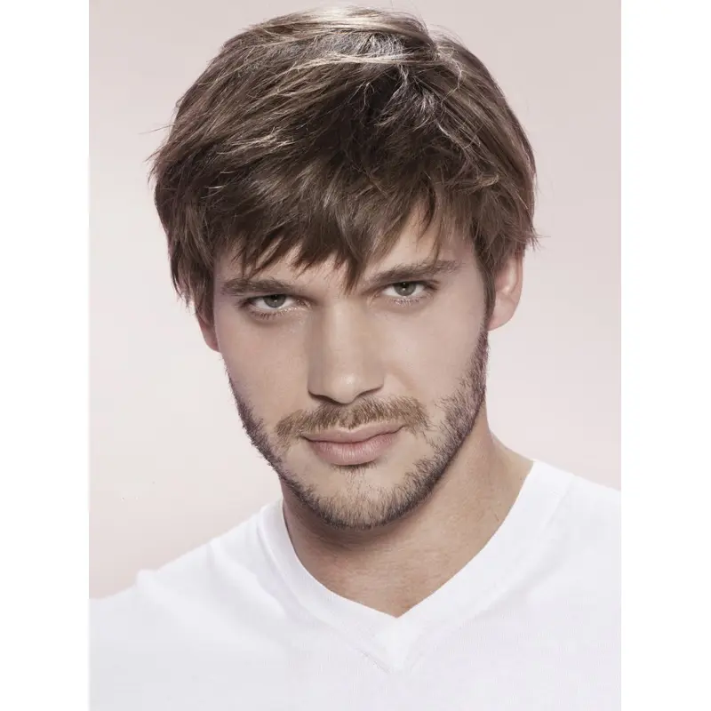 Ideal Straight Hand Tied Short Men Wigs