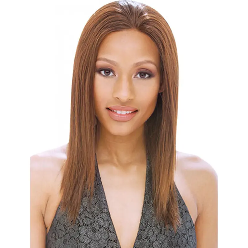 Nice Brown Straight Shoulder Length Remy Human Lace Wigs
