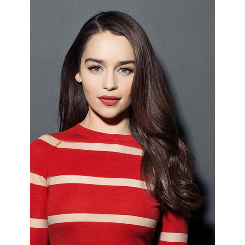 Wavy 20" Long Brown Synthetic Emilia Clarke Wigs