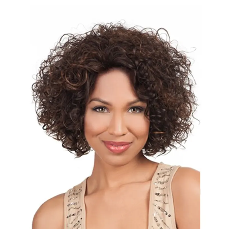 Designed Lace Front Curly Chin Length Lace Wigs