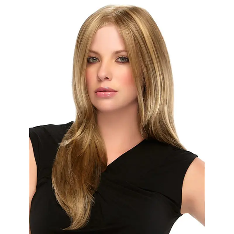 Synthetic Straight Blonde No-fuss Wigs For Cancer