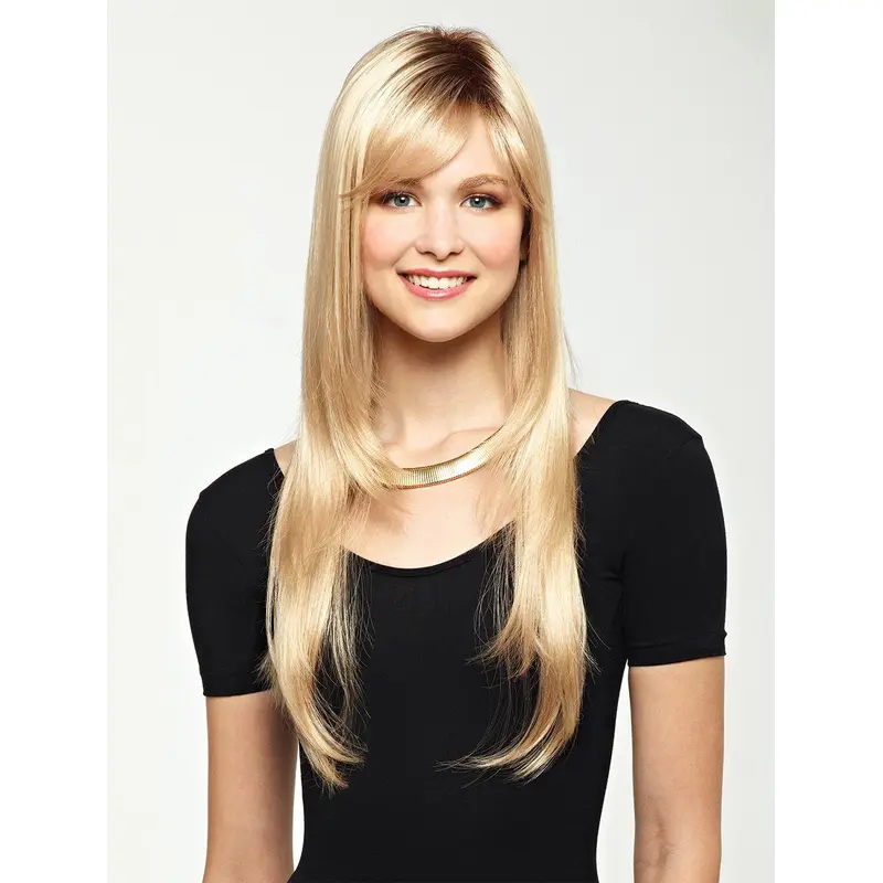 Trendy Blonde Straight Long Synthetic Wigs