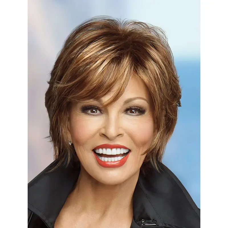 Unique Blonde Wavy Short Synthetic Wigs