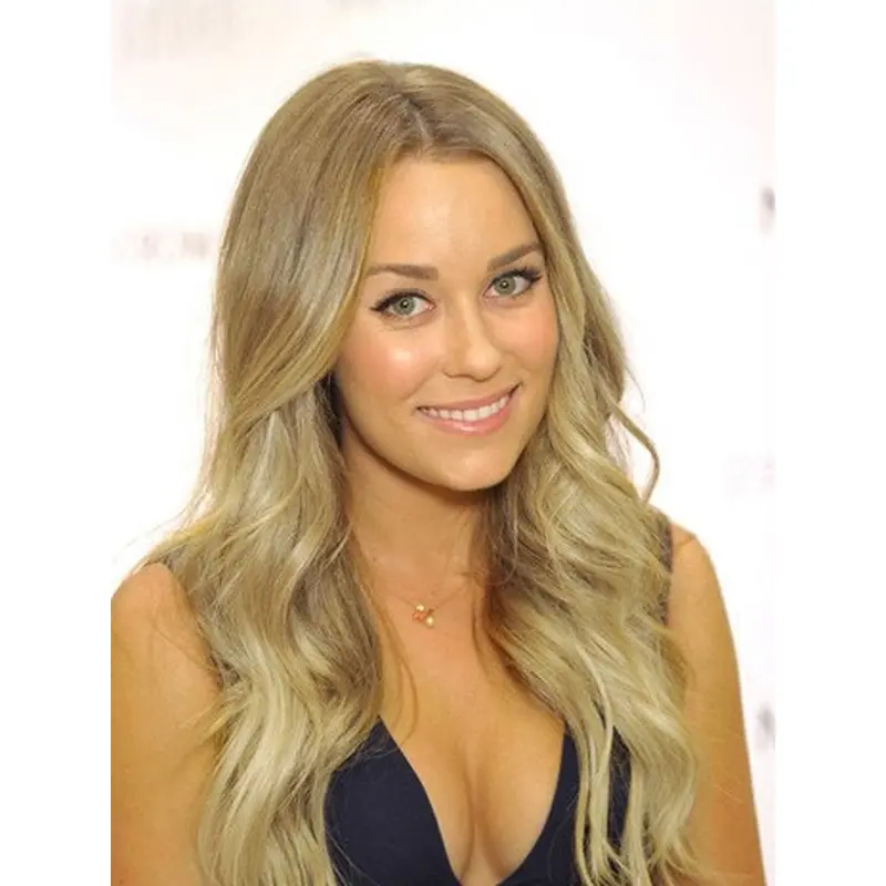 Blonde Wavy Remy Human Hair Comfortable Long Wigs