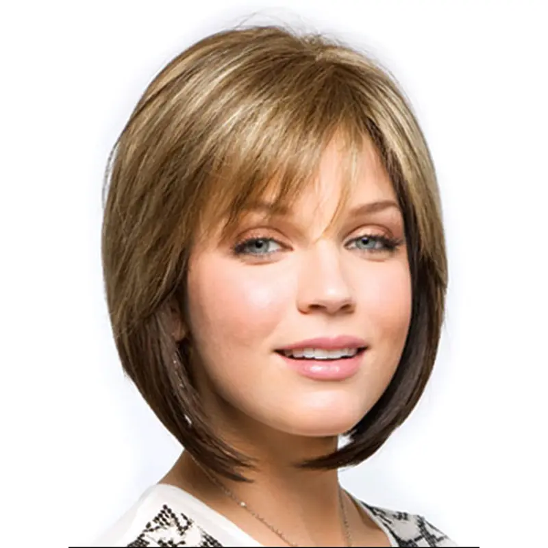 Brown Amazing Straight Synthetic Medium Wigs