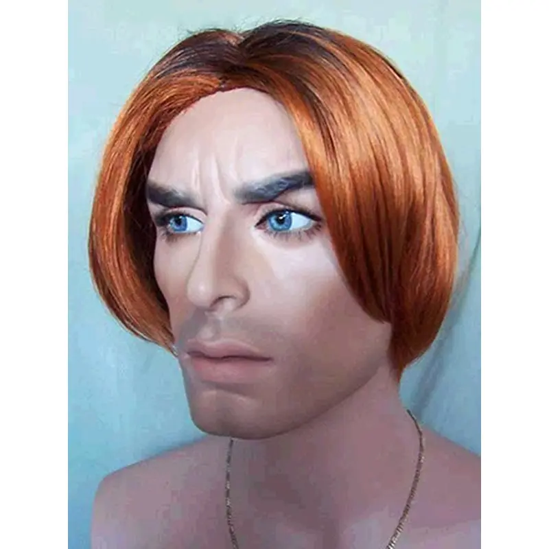 Designed Auburn Lace Front Short Men Wigs