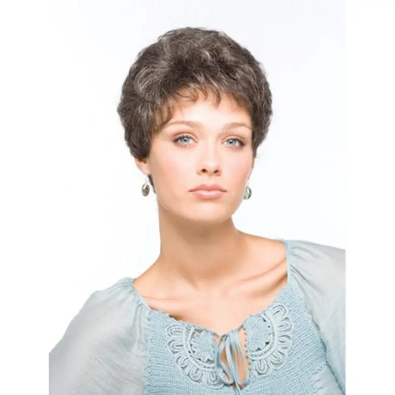 Designed Wavy Short Synthetic Grey Wigs