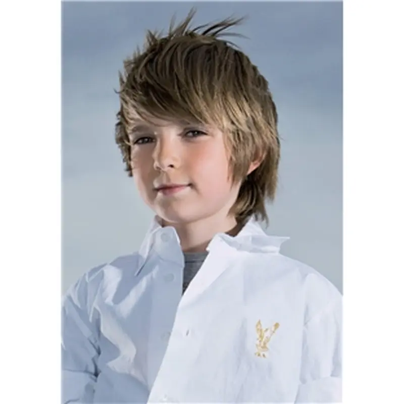 Trendy Brown Straight Short Kids Wigs