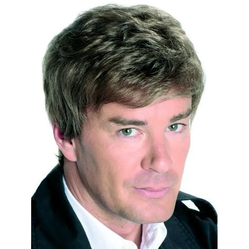 Trendy Straight Hand Tied Short Men Wigs