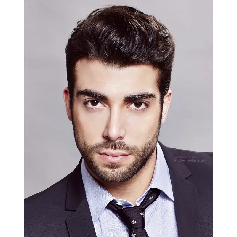 2015 Straight Hand Tied Short Men Wigs