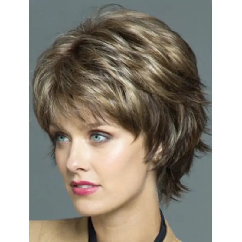 Blonde Wavy Synthetic Convenient Short Wigs