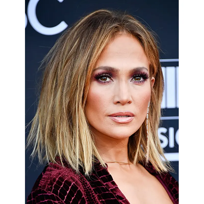 Ombre/2 Tone 14" Straight Without Bangs Shoulder Length Jennifer Lopez Wigs