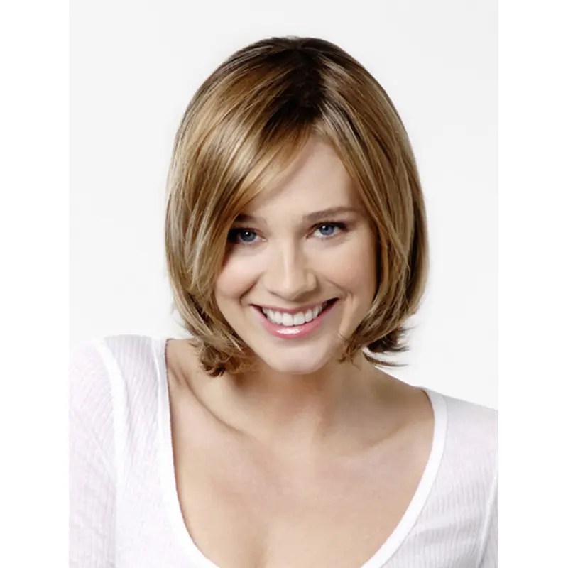 100% Hand-tied Synthetic 10" Straight Ombre/2 tone Chin Length Bob Wigs