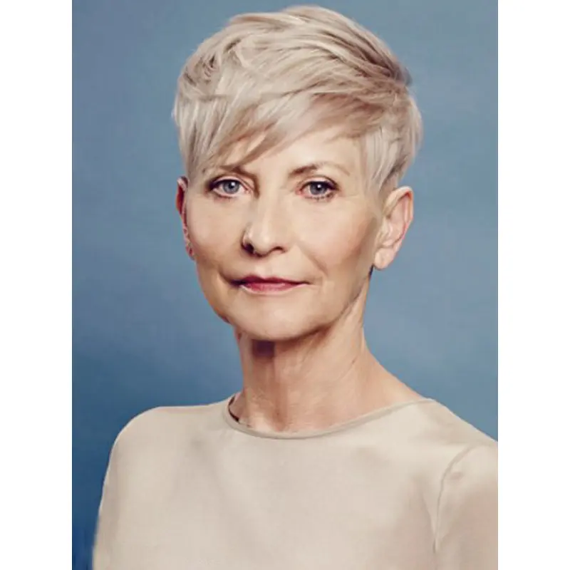 Short Remy Human Hair Capless Straight Wigs for Lady 8 Inch