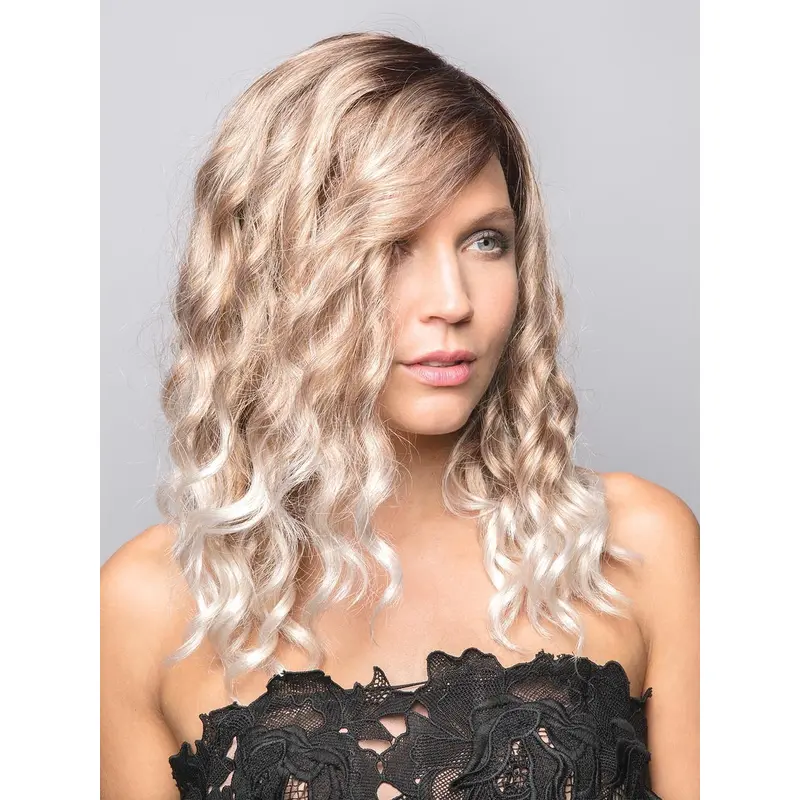 Synthetic Blonde With Bangs Hand Tie Synthetic Wig