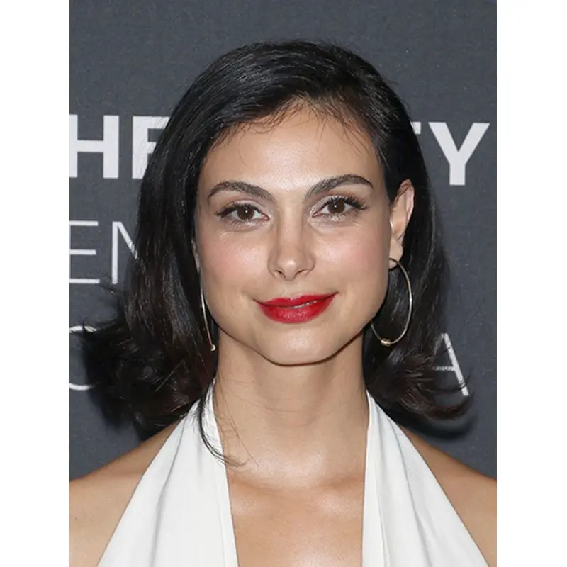 Wavy 14" Shoulder Length Black Synthetic Morena Baccarin Wigs