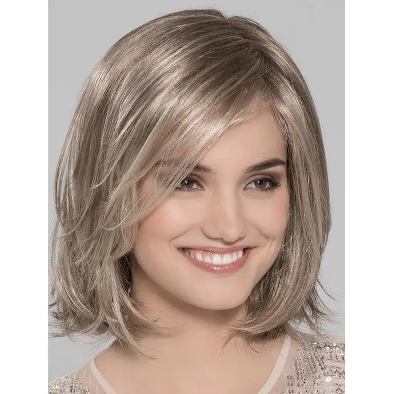 Blonde Discount Wavy Chin Length Synthetic Bob Wigs