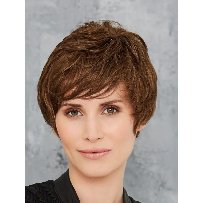 Boycuts Synthetic Brown Wavy 8" Monofilament Wig