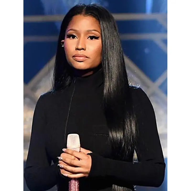 Black 26" Straight Without Bangs Long Nicki Minaj Wigs