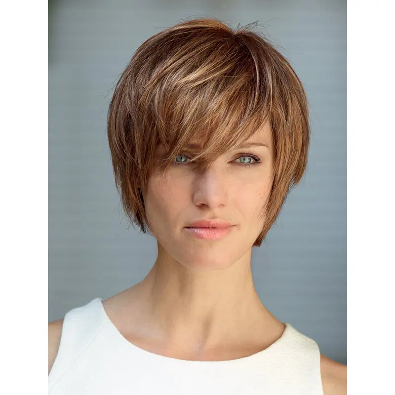 Fabulous Auburn Chin Length Straight Bobs Popular Wigs