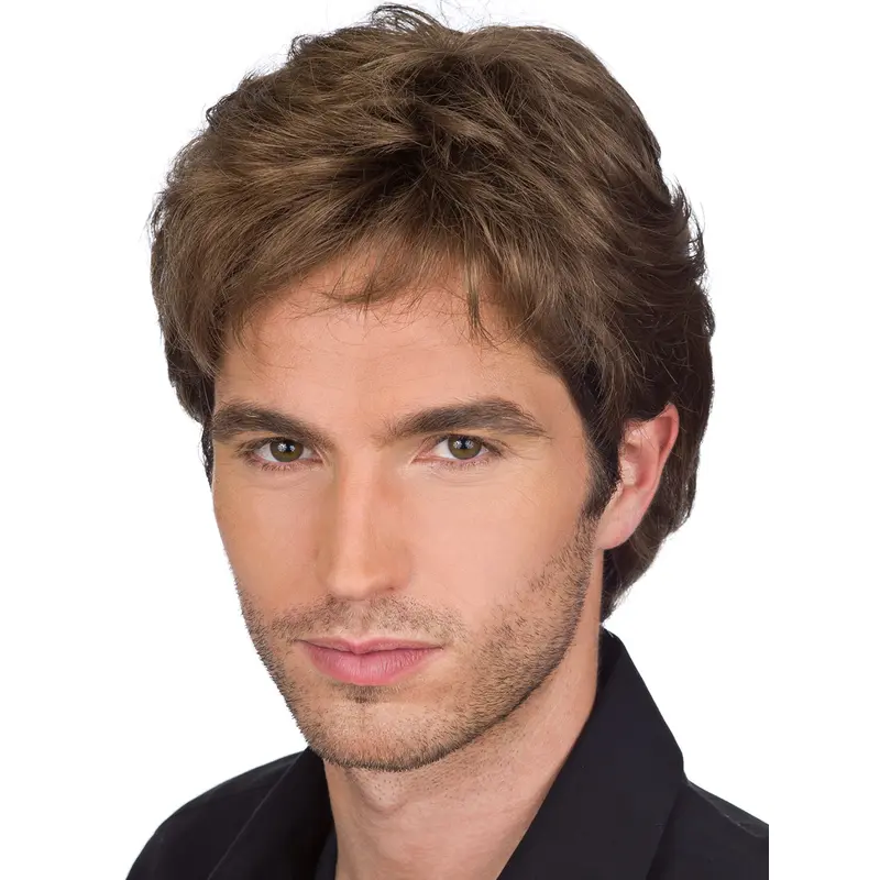 Ideal Straight Hand Tied Short Men Wigs
