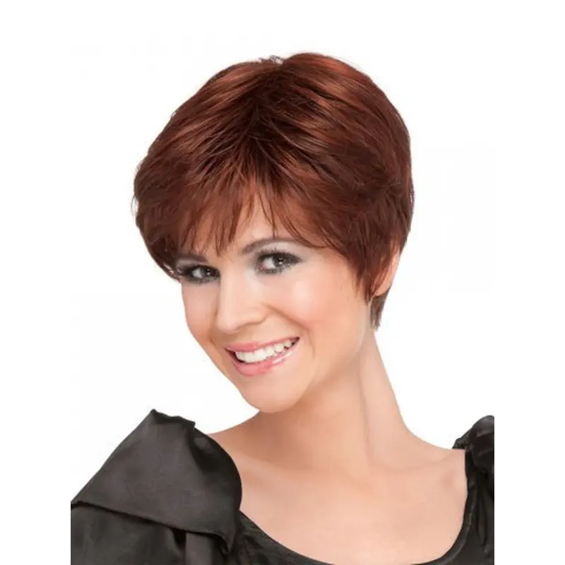 Red Designed Boycuts Straight Short Wigs