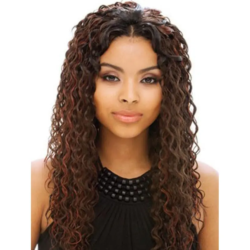 Sassy Auburn Curly Long Human Hair Full Lace Wigs
