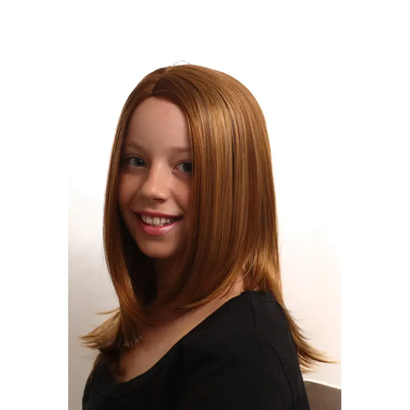 Tempting Auburn Straight Long Kids Wigs