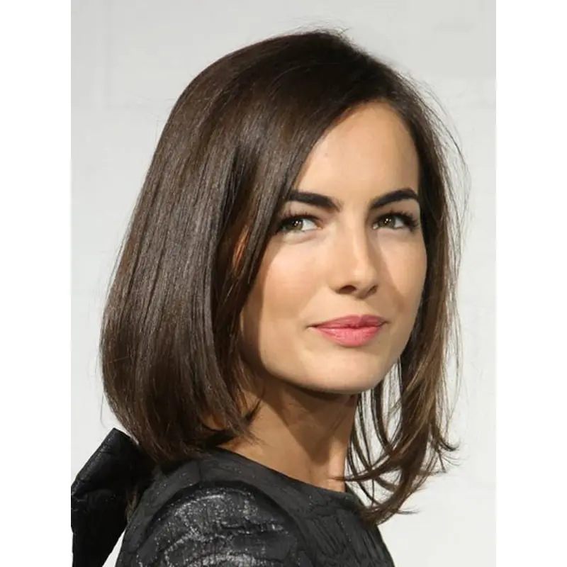Tempting Monofilament Straight Shoulder Length Remy Human Lace Wigs