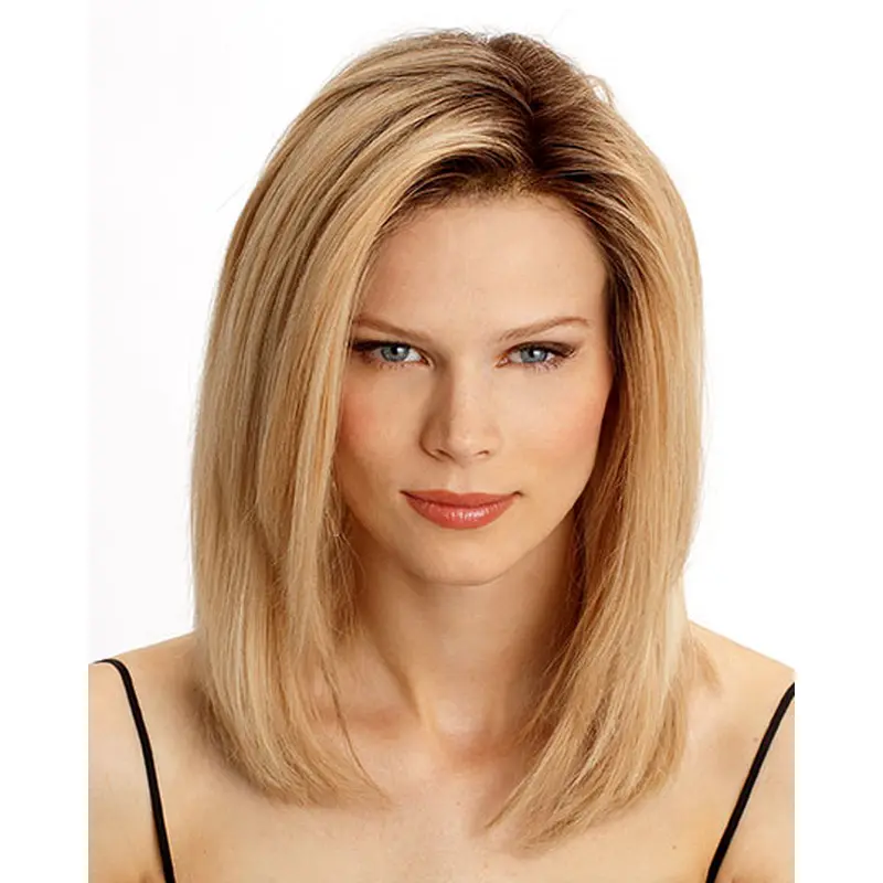 Affordable Blonde Lace Front Shoulder Length Remy Human Lace Wigs