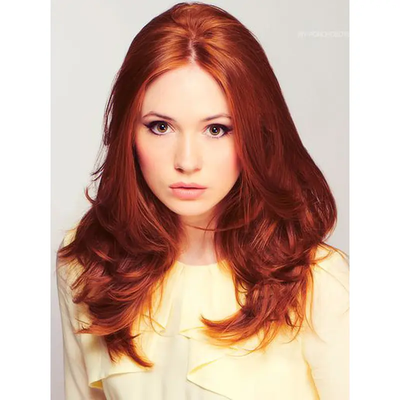 Great Long Wavy Capless Copper Wigs 20 Inch