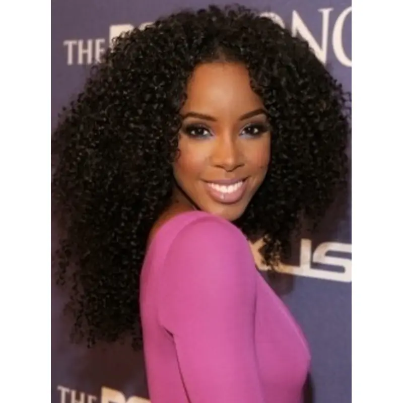 Unforgettable Twirl It Long Kinky Lace Front Human Hair Wig
