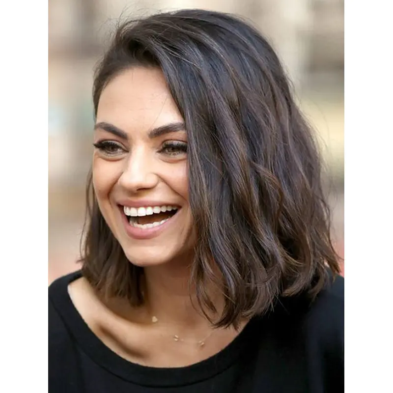 Lace Front 14" Wavy Shoulder Length Bobs Mila Kunis Wigs